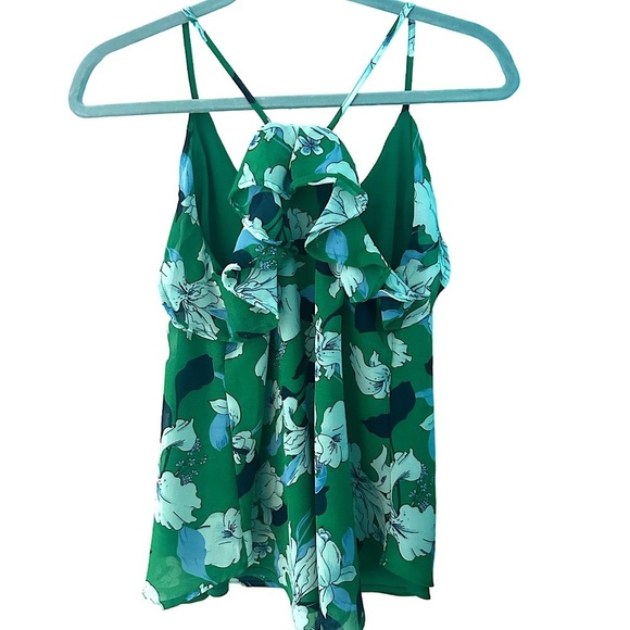 Japna Floral Ruffle Tank Top Size Small - Picture 2 of 7